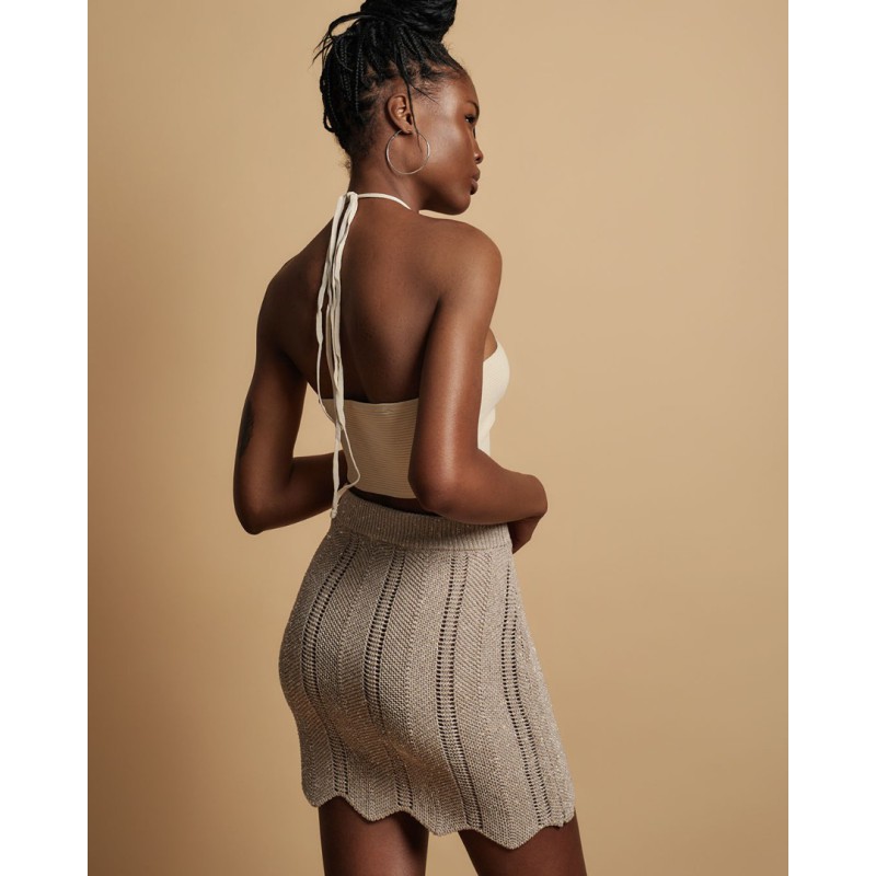 TM8019 LUREX RESORT NIGHT KNIT SKIRT