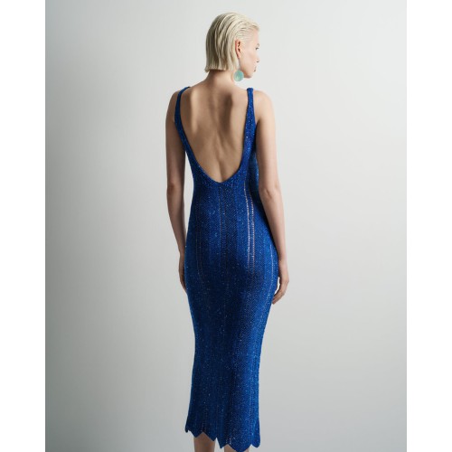 TM8004 LUREX RESORT TANK KNIT DRESS
