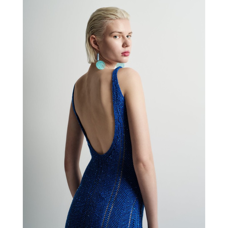 TM8004 LUREX RESORT TANK KNIT DRESS