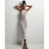 TM8009 LUREX RESORT OPEN SIDES LONG DRESS
