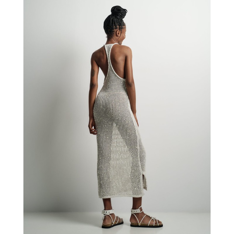 TM8009 LUREX RESORT OPEN SIDES LONG DRESS