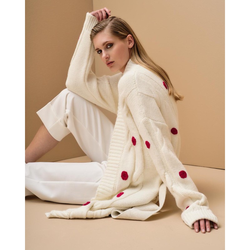 TM7435 HAND MADE EMBROIDERY CARDIGAN