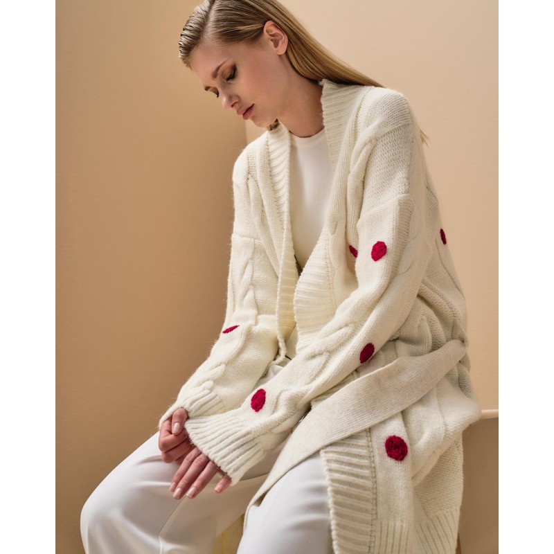 TM7435 HAND MADE EMBROIDERY CARDIGAN