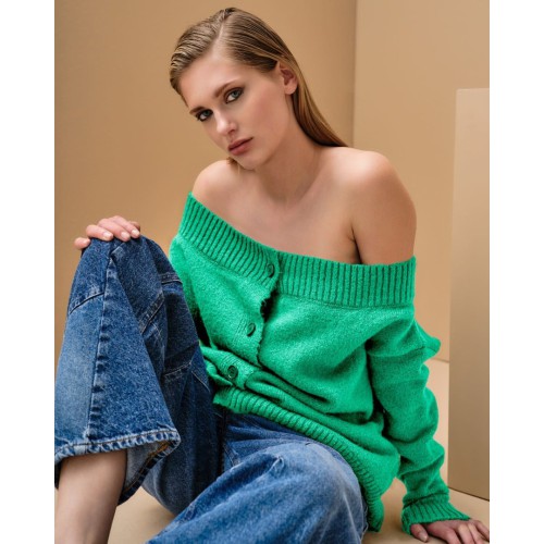 TM7405 OVER NRCK CARDIGAN