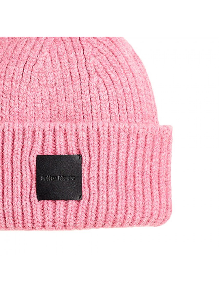 TM7000 KNITTED LOGO BEANIE PINK