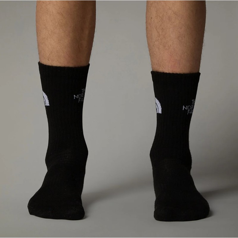 NF0A882HJK31 MULTI SPORT CUSH CREW SOCK 3P TNF BLACK