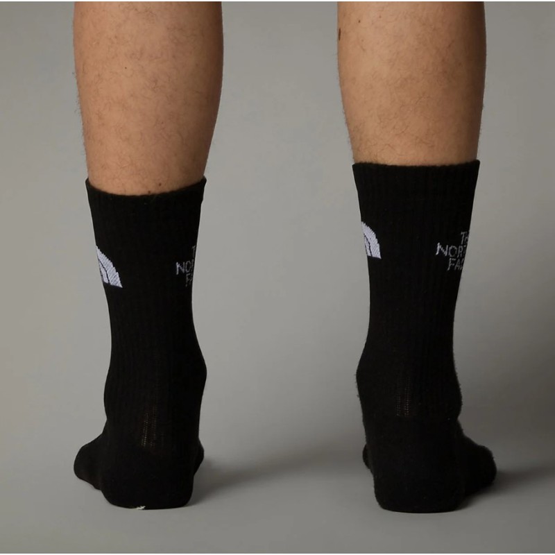 NF0A882HJK31 MULTI SPORT CUSH CREW SOCK 3P TNF BLACK