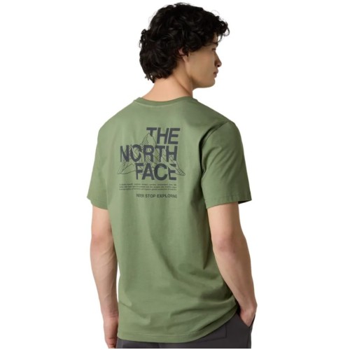 NF0A8EE8BO91 M MOUNTAIN SKETCH SS TEE BARK MIST