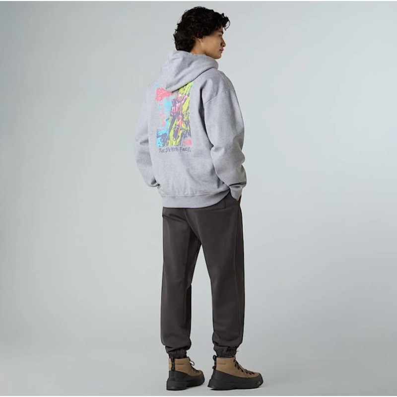 NF0A8E3FDYX1 U EXPEDITION CELEBRATION OVERSIZED HOODIE TNF LIGHT GREY