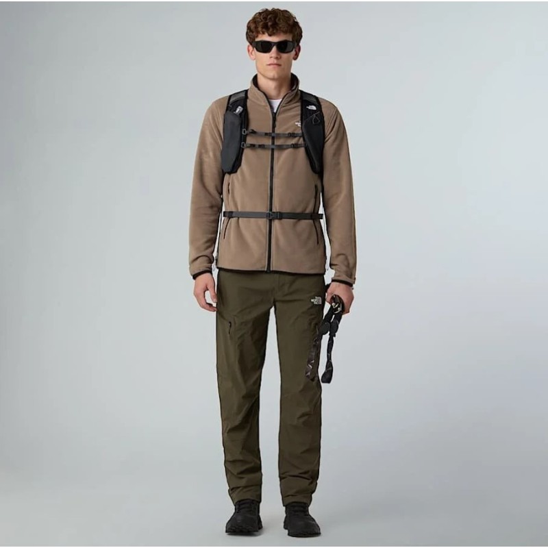 NF0A8D0RBOW1 M GLACIER FLEESE JACKET MOCHA BROWN