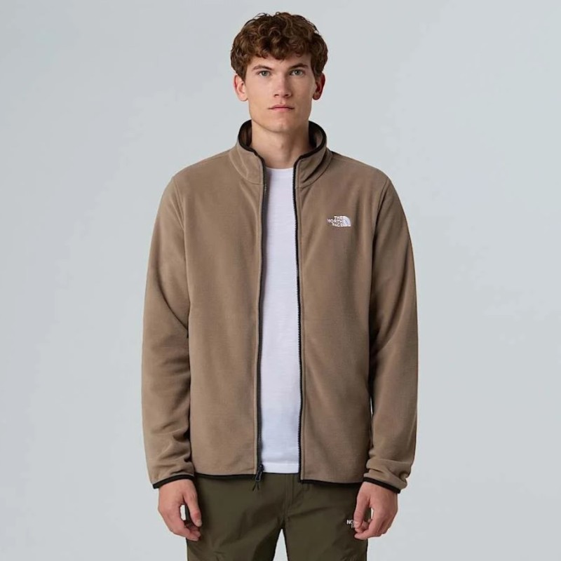 NF0A8D0RBOW1 M GLACIER FLEESE JACKET MOCHA BROWN