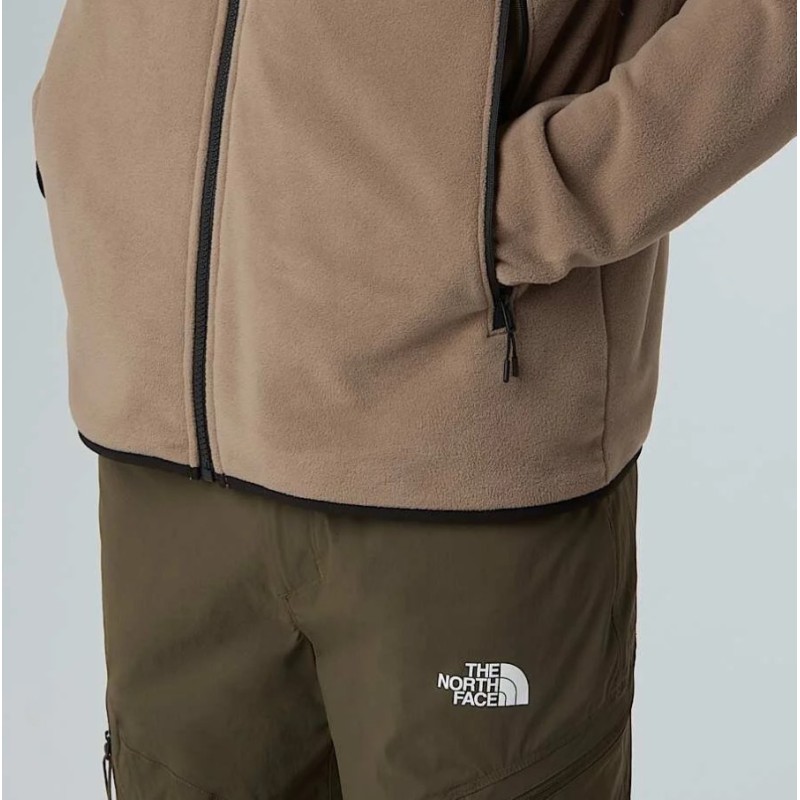 NF0A8D0RBOW1 M GLACIER FLEESE JACKET MOCHA BROWN