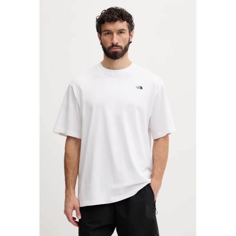 NF0A8EVWFN41 M TNF ESSENTIAL SIMPLE DOME OS SS TEE TNF WHITE