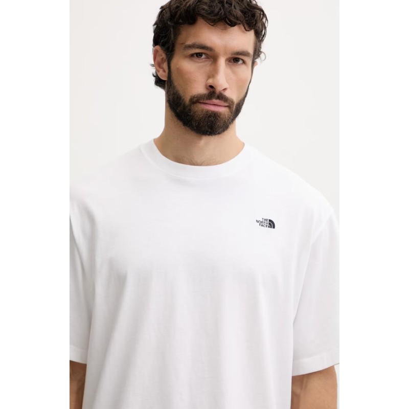 NF0A8EVWFN41 M TNF ESSENTIAL SIMPLE DOME OS SS TEE TNF WHITE