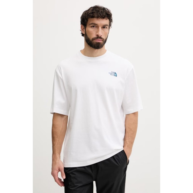 NF0A8G9WFN41 M LIQUID BOX NSE OVERSIZE SHORT SLEEVE T TNF WHITE
