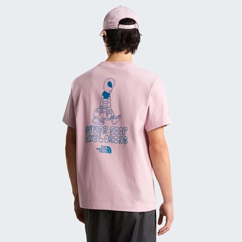 NF0A8G9G0SO1 M ALIEN RELAXED SHORT SLEEVE TEE-GRAPHI METAL PINK