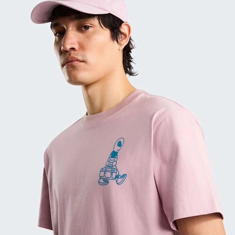 NF0A8G9G0SO1 M ALIEN RELAXED SHORT SLEEVE TEE-GRAPHI METAL PINK