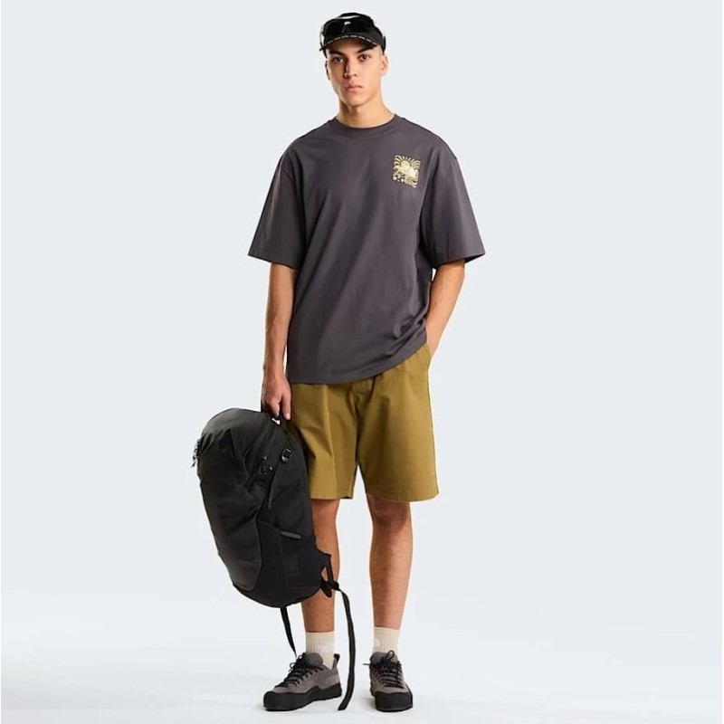 NF0A8GA0RHI1 M SUN OVERSIZED SHORT SLEEVE TEE-GRAPHIC ANTRACITE GREY