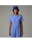 NF0A87U40YI1 W SIMPLE DOME CROPPED SLIM TEE VIRTUAL BLUE