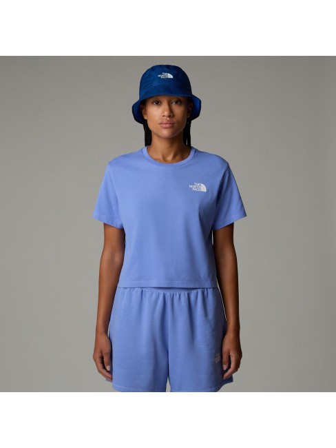 NF0A87U40YI1 W SIMPLE DOME CROPPED SLIM TEE VIRTUAL BLUE