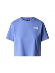NF0A87U40YI1 W SIMPLE DOME CROPPED SLIM TEE VIRTUAL BLUE