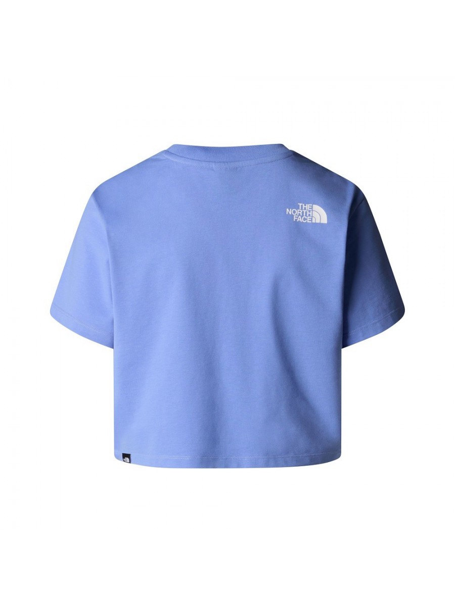 NF0A87U40YI1 W SIMPLE DOME CROPPED SLIM TEE VIRTUAL BLUE