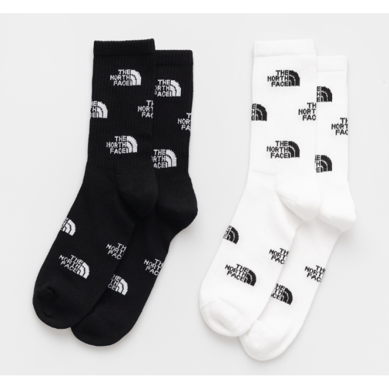 NF0A8BRBKY41 EVERYDAY CREW SOCK LOGO - 2P TNF BLACK
