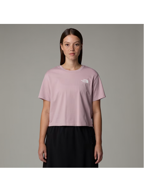 NF0A87U40SO1 W SIMPLE DOME CROPPED SLIM TEE METAL PINK
