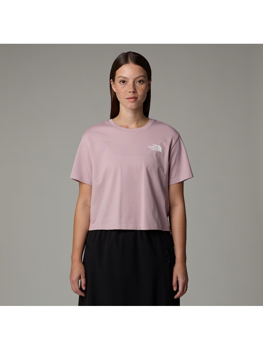 NF0A87U40SO1 W SIMPLE DOME CROPPED SLIM TEE METAL PINK