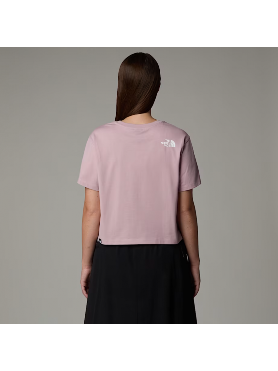 NF0A87U40SO1 W SIMPLE DOME CROPPED SLIM TEE METAL PINK