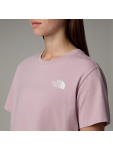 NF0A87U40SO1 W SIMPLE DOME CROPPED SLIM TEE METAL PINK