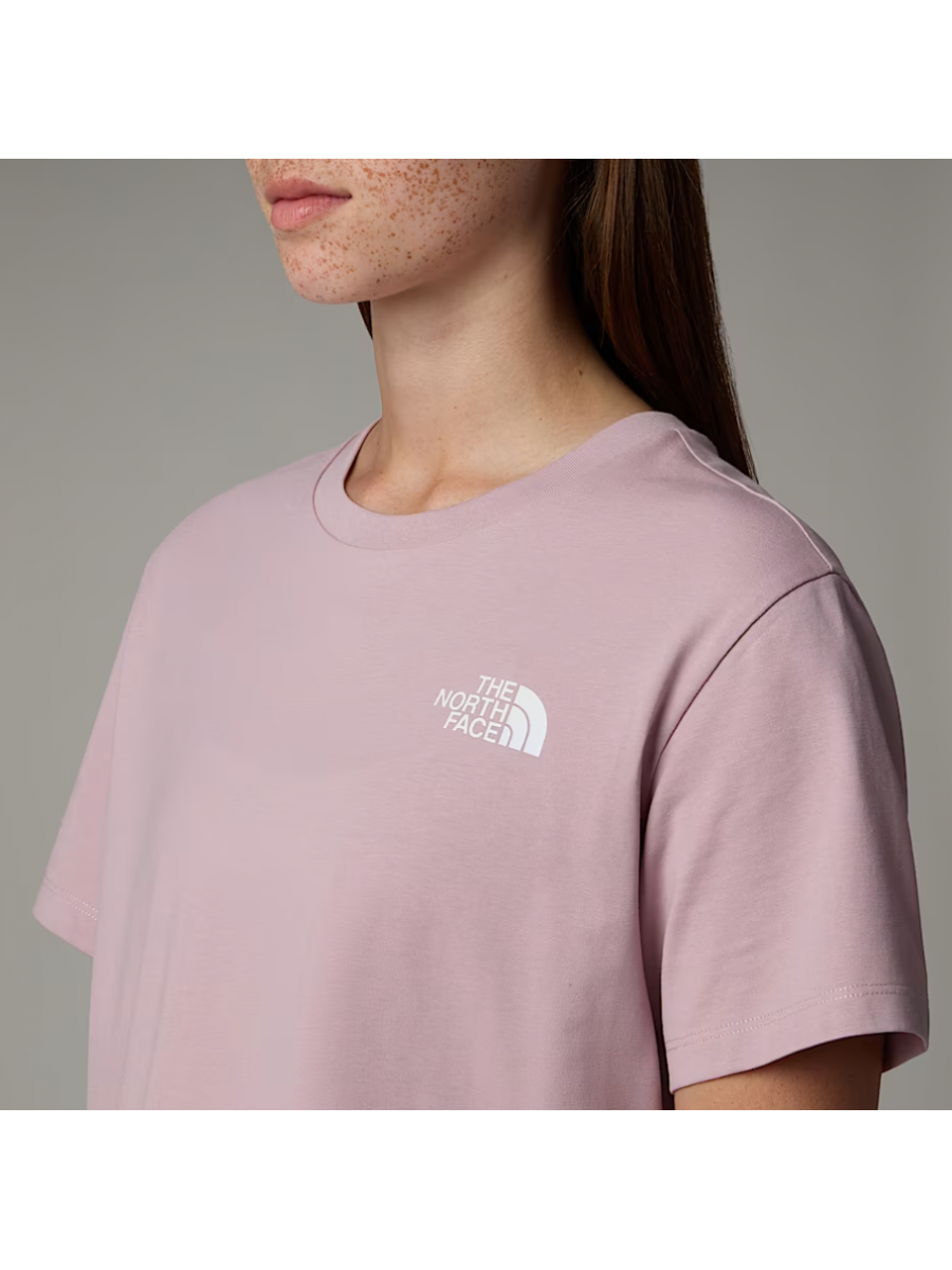 NF0A87U40SO1 W SIMPLE DOME CROPPED SLIM TEE METAL PINK