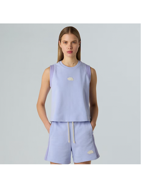 NF0A8C260VI1 W TERRY RELAXED CROPPED TANK PURPLE MINT