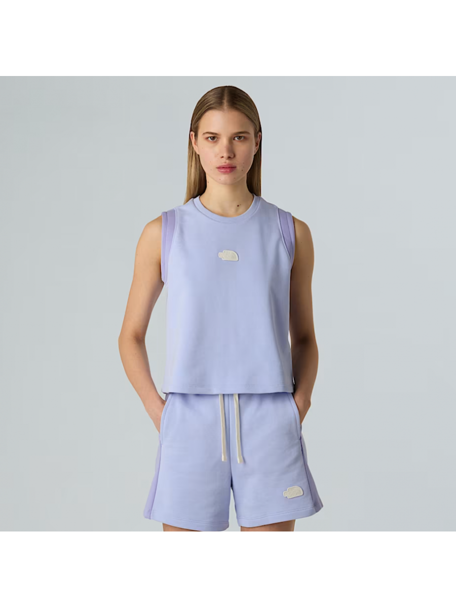 NF0A8C260VI1 W TERRY RELAXED CROPPED TANK PURPLE MINT