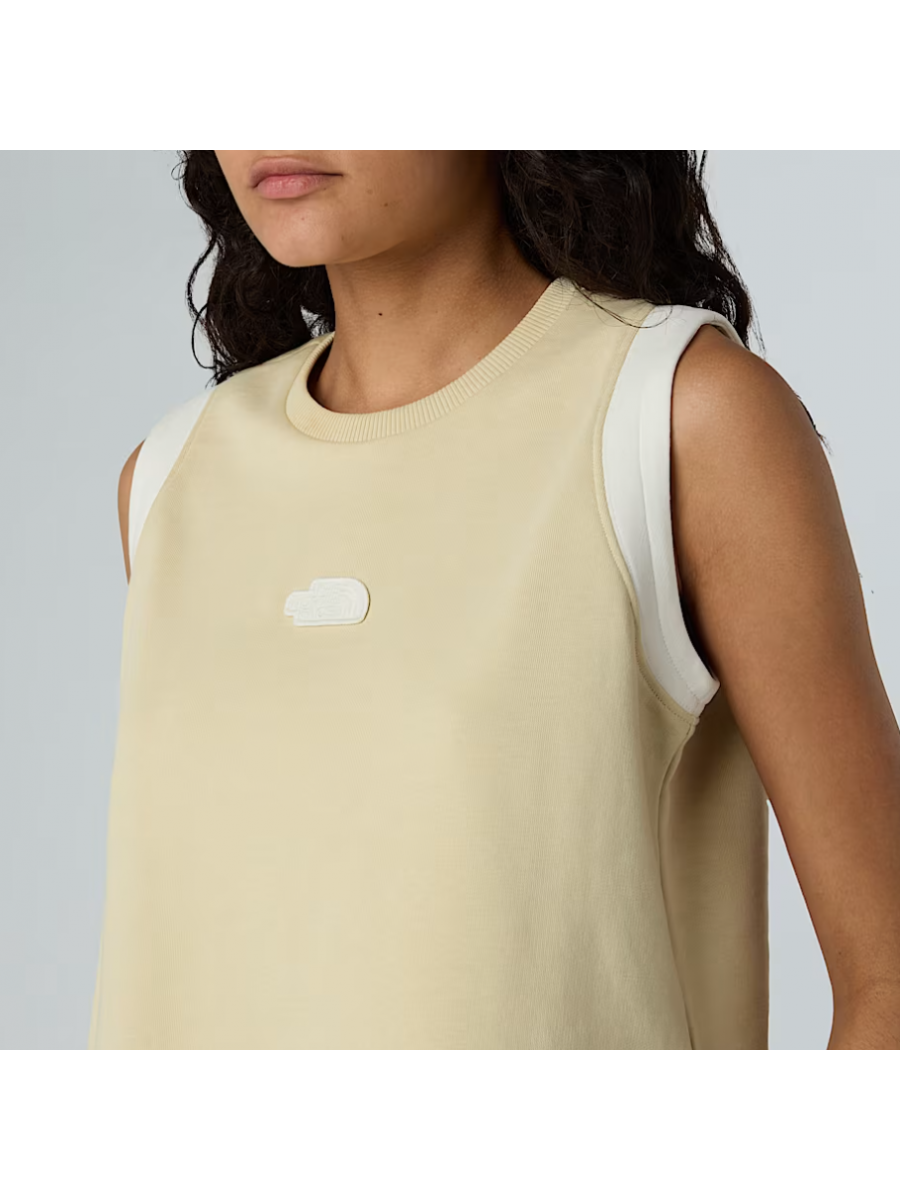 NF0A8C263X41 W TERRY RELAXED CROPPED TANK GRAVEL