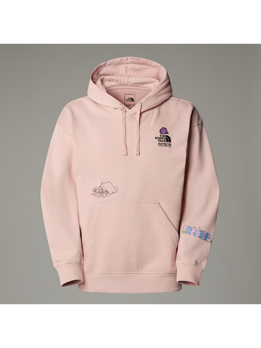 NF0A8C2VLK61 U MOUNTAIN CLEANUP OVERSIZED HOODIE PINK MOSS