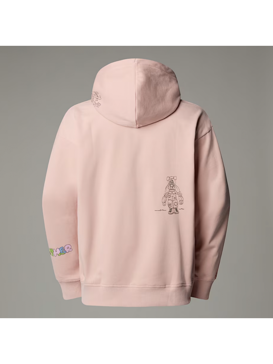 NF0A8C2VLK61 U MOUNTAIN CLEANUP OVERSIZED HOODIE PINK MOSS