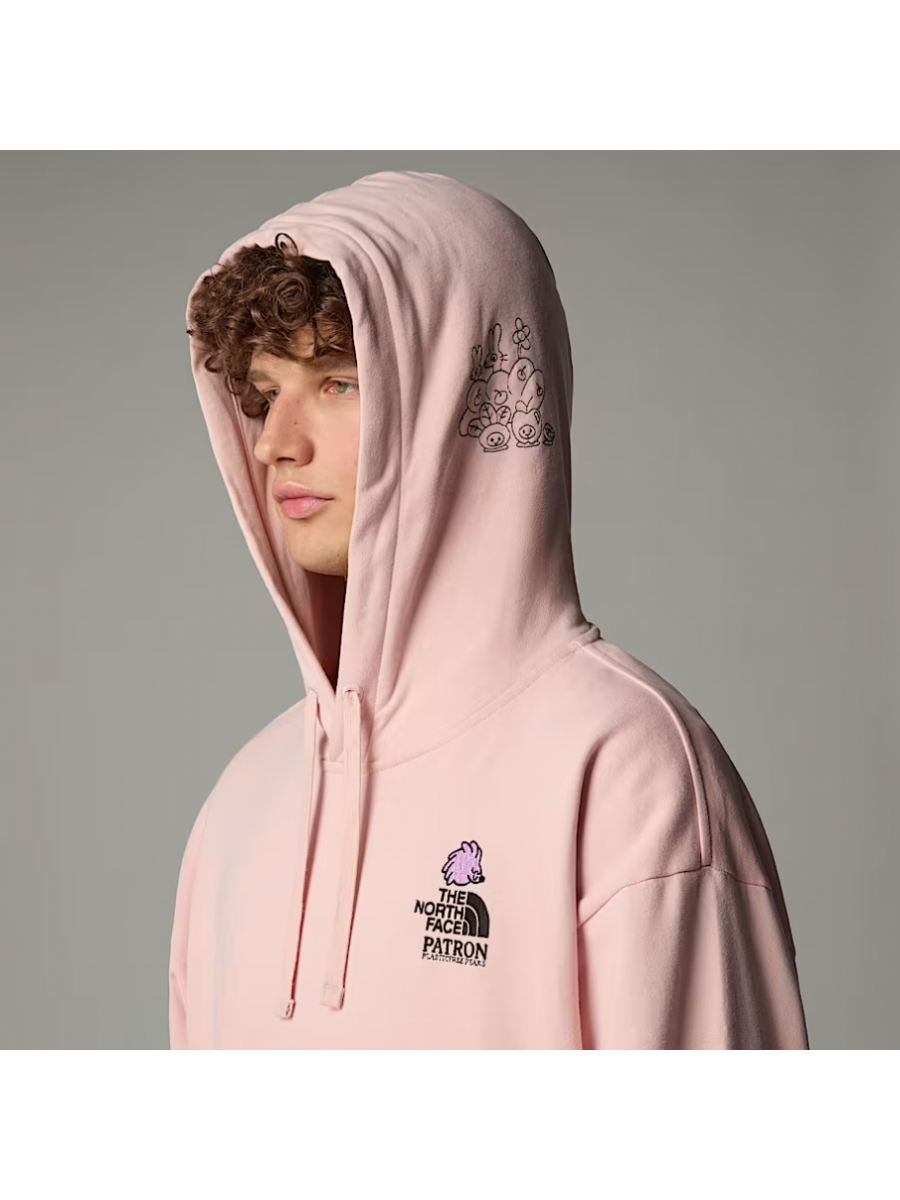 NF0A8C2VLK61 U MOUNTAIN CLEANUP OVERSIZED HOODIE PINK MOSS