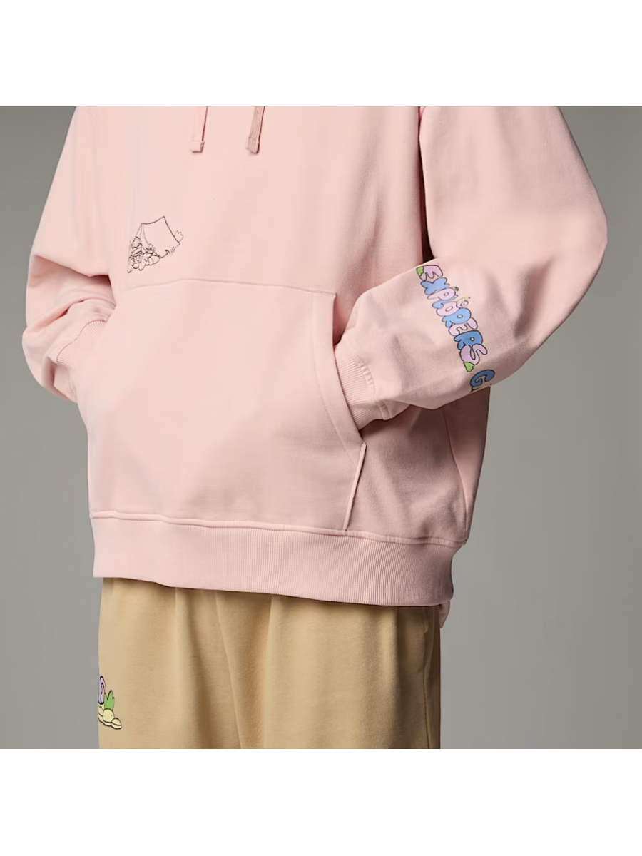 NF0A8C2VLK61 U MOUNTAIN CLEANUP OVERSIZED HOODIE PINK MOSS