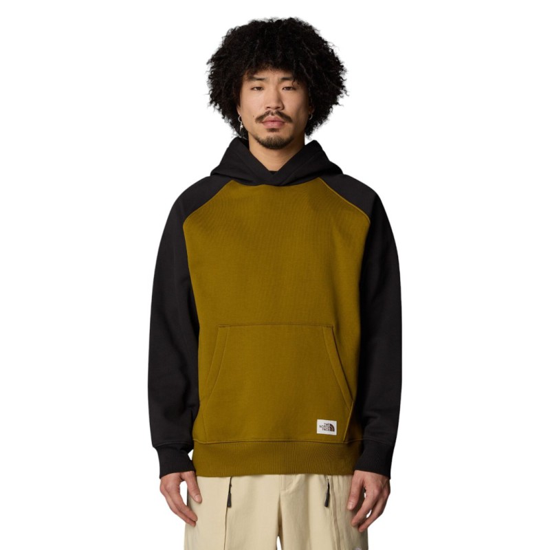 NF0A89FV5HO1 M HARITAGE HOODIE MOSS GREEN/TNF