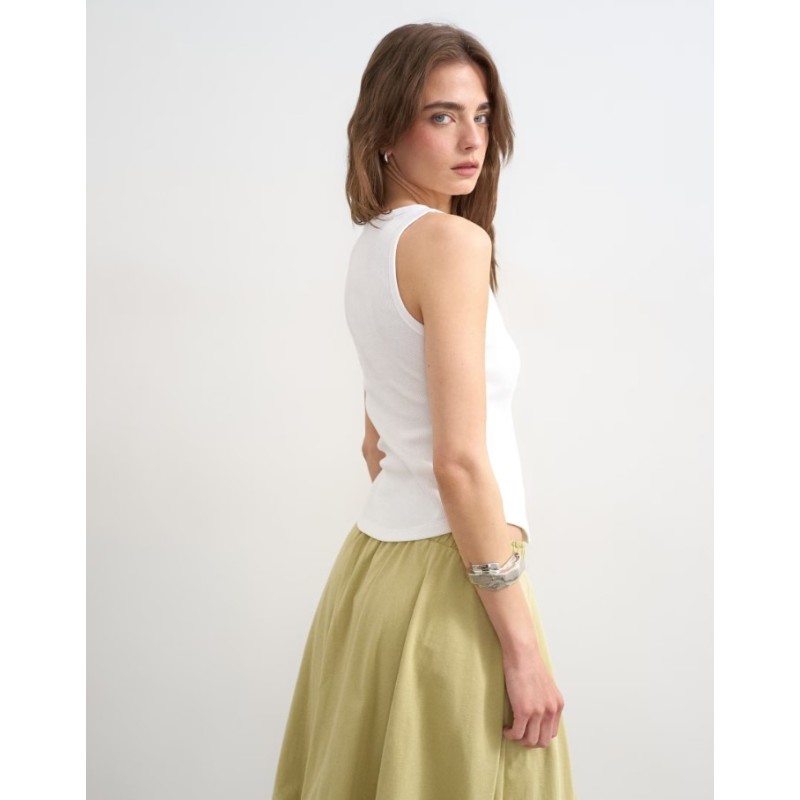 31001063 TSBRITT SL RIB SCOOP CURVE HEM VEST JRS
