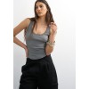31001063 TSBRITT SL RIB SCOOP CURVE HEM VEST JRS