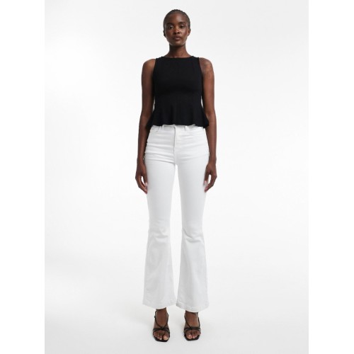 31000971 TSJAMIE HR FLARE DNM JEANS WHITE