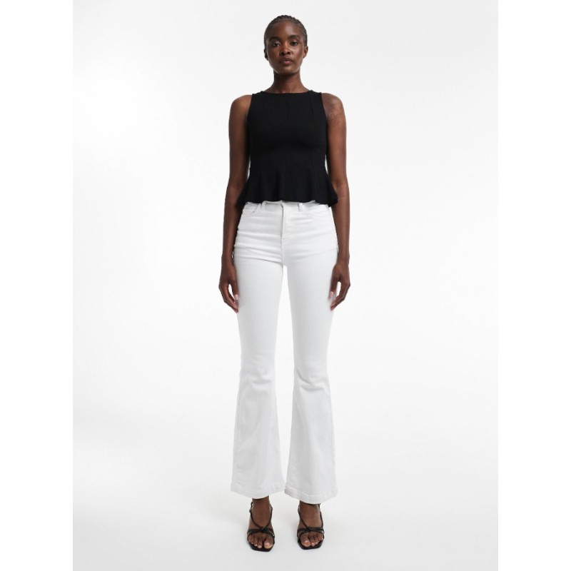 31000971 TSJAMIE HR FLARE DNM JEANS WHITE