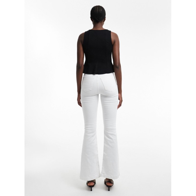 31000971 TSJAMIE HR FLARE DNM JEANS WHITE