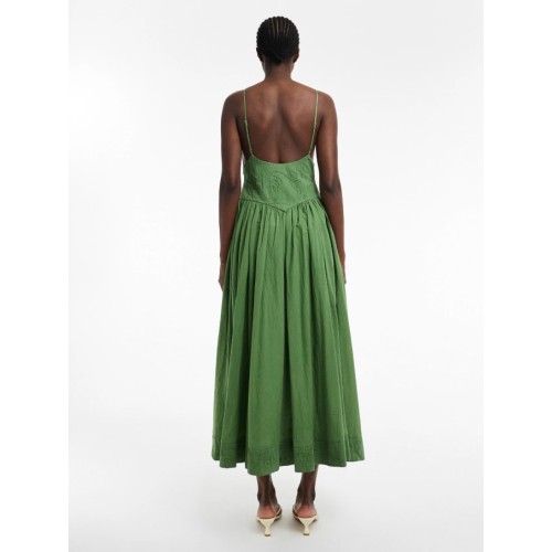 31001033 TSJULIA SL STRAP DETAIL MIDI DRESS WVN