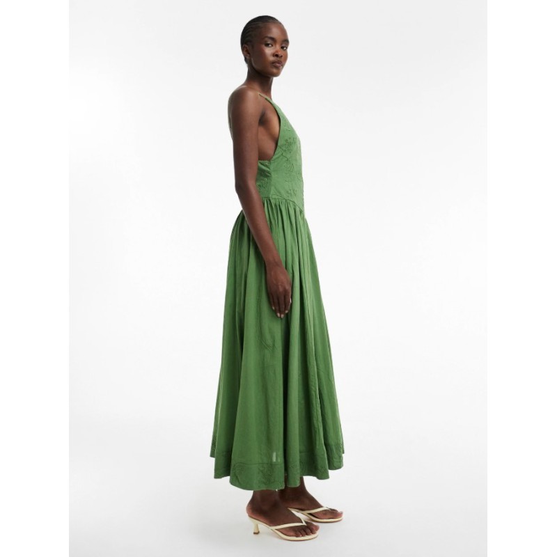 31001033 TSJULIA SL STRAP DETAIL MIDI DRESS WVN