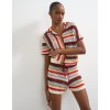 31001103 TSKAIA HR CROCHET STRIPPED KNIT SHORTS