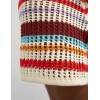 31001103 TSKAIA HR CROCHET STRIPPED KNIT SHORTS