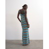 31001105 TSCAJSA SL MULTI STRIPPED MIDI KNIT DRESS